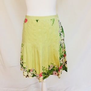 Ann Taylor loft petites size 4P floral green skirt